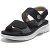JOMIX Sandali Donna Estivi a Strappo Sandali Bassi Eleganti Comodi Ciabatte con Elastici Regolabile da Casa Spiaggia Mare Scarpe Punta Aperta per Estate SD9295 (Nero, 36)