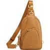 Kattee Borsa a tracolla da donna, in pelle, borsa a tracolla, piccola borsa sul petto con blocco RIFD