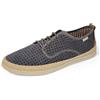JOMIX Espadrillas Uomo Estive Casual Scarpe Basse Traspiranti con Lacci Suola Flessibile e Tomaia Traforata Grigio Scuro 45