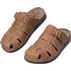 JOMIX Sabot Uomo con Chiusura a Strappo Ciabatte Chiuse Davanti Regolabili Sandali Bassi Leggeri e Suola Antiscivolo per Casa e Esterno, MOX260374, Cammello, 44 EU