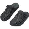 JOMIX Sabot Uomo con Chiusura a Strappo Ciabatte Chiuse Davanti Regolabili Sandali Bassi Leggeri e Suola Antiscivolo per Casa e Esterno, MOX260374, Nero, 41 EU
