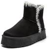 JOMIX Stivali Donna Invernali Bassi Stivaletti Ragazze Imbottiti con Pelliccia Sintetica Calde Comode da Neve MD9764-1 Nero, 41