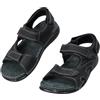 JOMIX Sandali Sportivi Uomo con Chiusura a Strappo Sandali da Camminata Comodo in Pelle Sintetica Scarpe Aperte Casual per Estate e Tempo Libero, MOX260377, Nero, 44 EU