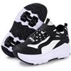 Hearda Scarpe con Rotelle Bambina Bambino, 2 in 1 Scarpe con Rotelle Bambino, Ragazzi Scarpe Pattini con 4 Ruote Scomparsa, Multisport Outdoor Sneaker Skateboard