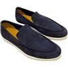 eimeinuosy Mocassini da uomo in pelle scamosciata, mocassini slip-on, per uomo, estivi, leggeri e traspiranti, mocassini piatti, casual, per guida e camminata, scarpe Oxford, Blu scuro, 9.5