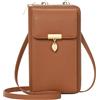 ENONEO Porta Cellulare Portafoglio Donna in Pelle PU Grande Portafoglio Donna RFID Blocking Borsa a Tracolla per Cellulare con 12 scomparti per carte e Portamonete Chiusura con Cerniera