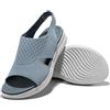 JOMIX Sandali Ortopedici Donna Estive Comodi Elastici Elasticizzati per Anziani Diabetici SD9301 (Blu, 39)