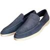 eimeinuosy Mocassini da uomo in pelle scamosciata, mocassini slip-on, per uomo, estivi, leggeri e traspiranti, mocassini piatti, casual, per guida e camminata, scarpe Oxford, Blu oceano, 10