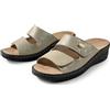 JOMIX Ciabatte Donna Ortopediche con Strappo Pantofole Estive Anatomiche Ergonomiche Plantare Estraibile in Vera Pelle Sandali Comidi Regolabili con Zeppa per Anziana e Piedi Sensibili