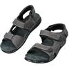 JOMIX Sandali Sportivi Uomo con Chiusura a Strappo Sandali da Camminata Comodo in Pelle Sintetica Scarpe Aperte Casual per Estate e Tempo Libero, MOX260377, Grigio, 44 EU