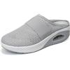 JOMIX Pantofole Donna Estive Basculante Ciabatte Chiuse Traspirante Sandali Bassi Comodi Scarpe da Casa Mare Spiaggia con Suola Air Cuscino SD2443 Grigio Chiaro 40