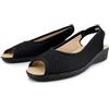 JOMIX Sandali Donna Estive Comodi per Anziani e Signora Rete Traspirante Sandals Anatomiche Aperta Cinturino Elastico Pianta Larga Leggere Antiscivolo Comfort per Casa e Passeggio ESD2630 Nero 40