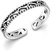 LeCalla Set di anelli da piede minimalisti in argento Sterling 925, semplici e aperti e regolabili, da donna, One Size, Argento sterling, Non pietra preziosa
