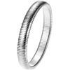 JewelryWe Bracciale Catena a Maglie Elastiche Flessibile: Bracciale da Donna Uomo Reggimaniche Elastici per Camicia in Acciaio Inossidabile Colore Argento 1cm Largo