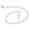 Silberketten-Store Cavigliera con sfere a 2 file - 1,3 mm di diametro - argento 925, lunghezza a scelta da 23 cm - 30 cm e Argento, cod. 1230