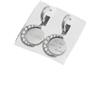 Guess Orecchini in acciaio inox cristallo luna, argento, Acciaio inossidabile