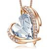 CDE Collana Delle Donna Cuore, Oro Rosa Birthstone Gioielli Donna Regali di Festa Della Mamma Lei Moglie Fidanzata Regalo Compleanno Anniversario San Valentino Natale