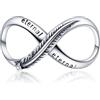 Mon & Sons Ciondolo a forma di fiore, granchio, orca, compleanno, atleta, albero genealogico, gatto, cane, in argento Sterling 925, compatibile con braccialetti Pandora Moments, 4mm Hole, Metallo Argento