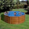 Gre Piscina tonda decorazione legno Ø 350x120 cm con filtro a sabbia
