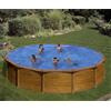 GRE pools Piscina fuori terra rigida in acciaio legno Gre Ø 550 x H 132 cm