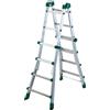 Scala telescopica in alluminio multif Gierre Selecta 4+4 gradini P max 150 kg