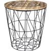 Tavolino rotondo con top in mdf 42x42x41 cm
