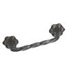 Maniglia zama con rosette interasse 85 mm nero antico