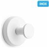 - Gancio a ventosa metallo Ø 6 cm bianco opaco