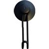 Gancio a ventosa abs Ø 5 cm nero opaco