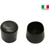 Calzante sedie pvc 1 pezzo Ø 50 mm nero