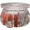 - Mini ruote adesive set 4 pezzi Ø 35 mm portata 60 kg trasparente rosso