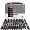winsor&newton Set 12 pennarelli Winsor&Newton Promarker doppia punta fine-larga - colori assortiti + blender - 0290137