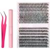 ZEBKEL 280 Pcs ciglia finte ciuffetti, ciglia finte, Ciuffetti Kit Ciglia Extension 30P 40P Volume Lash Clusters con Bond e dispositivo di rimozione DIY Eyelash Extension Kit