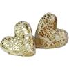 Handmade Orecchini a lobo a forma di cuore fatti a mano Bianco e Oro