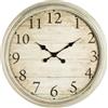 Baroni Home Orologio da Parete in PVC Silenzioso, Orologio a batteria, Batteria AA, Stile Vintage Tortora Antic Grande 76x76x6 cm