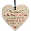 RED OCEAN Targa in legno da appendere con scritta Friends Are Like Angels (lingua italiana non garantita)
