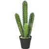 HOMCOM Pianta artificiale di cactus, 53 cm, piante artificiali in vaso, cactus a colonna, falsa pianta come vera per casa, ufficio, regali di inaugurazione della casa, decorazione