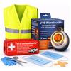 POWR CAR Set di attrezzi 3 in 1 2026 - Set di primo soccorso per auto con triangolo di avvertimento, giubbotto di sicurezza e scatola di medicazione - accessori auto testati secondo gli standard attuali (set 3