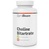 GymBeam Colina Bitartrato, in Capsule da 500mg, Supporta la Funzione Epatica, Nootropico per Memoria, Attenzione e Coordinazione, Fonte di Colina per Neurotrasmettitore Acetilcolina