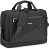 SPAHER Borsa Porta PC 15,6/16 Pollici Borsa Ventiquattrore Uomo Donna Borsa Tracolla da Lavoro Ufficio Laptop Bag per Laptop Computer Viaggi Affari Scuola Valigetta 24 Ore Uomo Nero