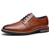 Bruno Marc Scarpe Oxford Uomo in Pelle Stringate Derby Basse Oxford Vintage Elegante,Size 42,Marrone,BMEMOX2502