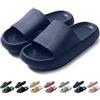 Coswind Ciabatte Donna Uomo Estive Mare Pantofole Eleganti Piscina Spiaggia Sandali Nuvola Gomma Casa Antiscivolo Comode Doccia Morbide Slides Verde Scuro 280