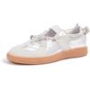 LUCKY STEP Scarpe Donna Moda Retro - Casual, Comode Ballet Flats, Leggere & Respiranti, Scarpe da Skate (Argento, 6US-36EU-3UK)