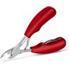 URAQT Tronchese Unghie, Tronchesino Tagliaunghie Professinale, Tronchesino Unghie Piedi per Unghie Spesse e Dure Pedicure e Manicure Strumenti (Rosso)