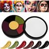AOOWU Trucchi Clown Halloween MakeUp, Impermeabile Trucco Bianco per Viso, Lavabile Body Painting per Carnevale, Compleanno, Feste e Natale, Non Tossico, Trucco 6 tipi Colori