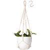 flintronic Vasi Sospesi per Piante, Fioriere, Portafiori Corda Tessitura a Mano, in Macrame, con Ganci, per Balcone e Fiori Decorazioni (1PC)