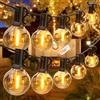 GLUROO Catene Luminose Esterno, 45M LED Luci da Esterno Impermeabile con 75+2 Plastica Lampadine G40, Warmweiß 2700K, Catene Luminose Giardino Decorazione per Partito, Caffè,Terrazzo