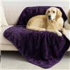 Dreamzie - Coperta Impermeabile per Cani 100x120 cm - Copridivano Reversibile Lavabile in Pile Sherpa -Telo Impermeabile per Letto o Divano - Copriletto - Nero