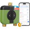 Meross Centralina Irrigazione WiFi 2 Vie MST200 | Hub MSH450/MSH400 Richiesto | Irrigazione Automatico | Ritardo Pioggia & Monitoraggio Consumo Acqua | Compatibile con Apple Home, Alexa e Google Home