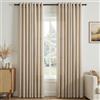 Topfinel Tenda Marrone Chiaro 140x225 CM Tende per Interni Voile in Lino con Occhielli Semitrasparenti per Soggiorno Moderne Tenda Trasparente Leggera per Finestra 2pcs